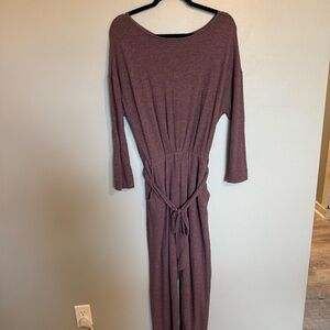 Express Cozy Belted Long Sleeve Lounge Jumpsuit Size Medium
